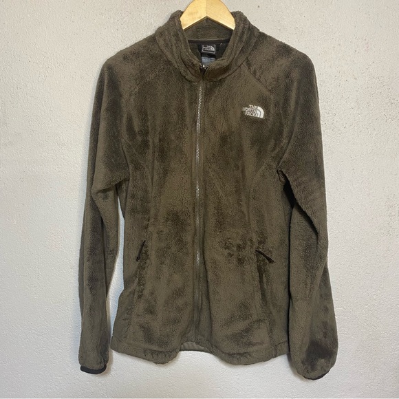 The North Face Jacket Womens Teddy Fleece Full Zip Jacket Large Fuzy Brown - Picture 2 of 9